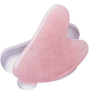 Gua Sha Facial Tool - Natural Healing Crystals Facial Massager Tool - Pink